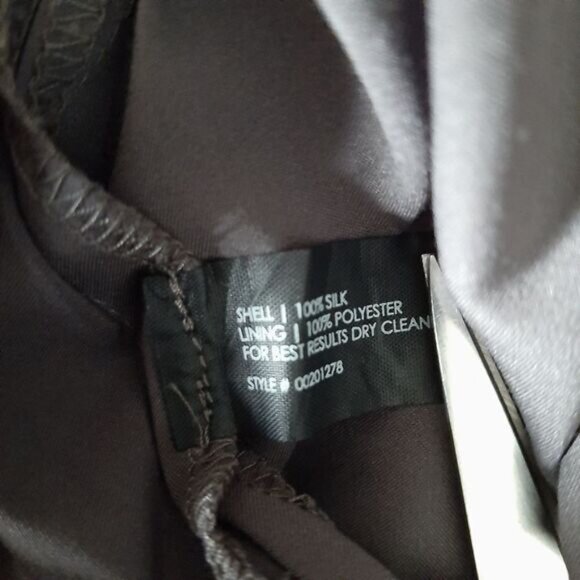 CLUB MONACO 100% Silk Semi-Sheer Midi Dress Abstract Snake Pattern Sz 4 - Picture 14 of 14